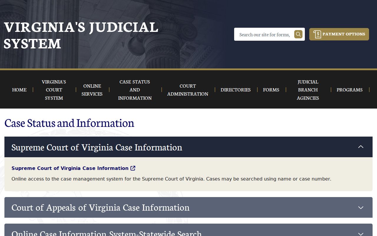 Charlottesville residents directory Virginia court case search modes