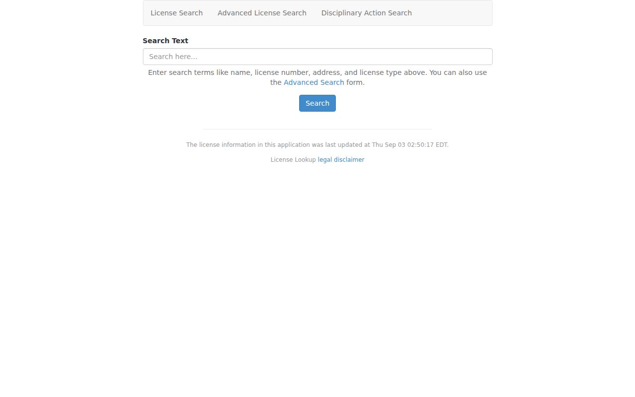 Charlottesville resident lookup Virginia DPOR license search